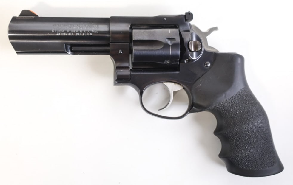 Ruger GP100 .357 Magnum Six-Shot Revolver: Ruger GP100 six-shot revolver in .357 Magnum. The blued revolver has a 4.2" barrel and is in very nice used condition. SN: 176-07932. FFL transfer required. (602-9)