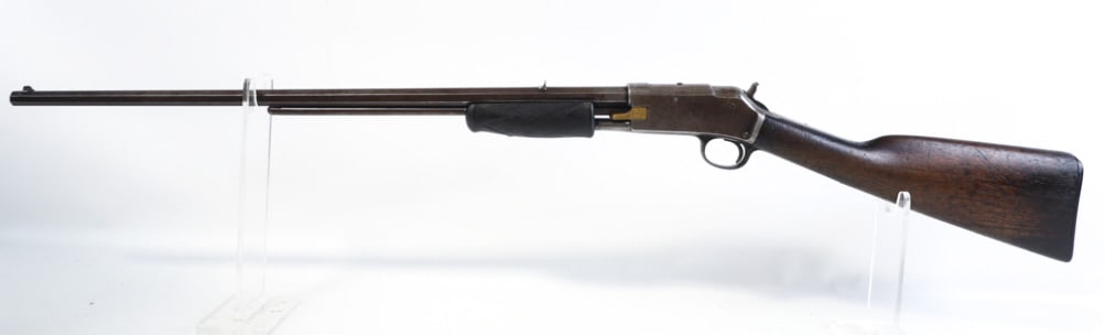 1904 Colt Lightning .22 Cal. Pump Action Rifle: 1904 Colt Lightning pump action rifle in .22 caliber. The rifle has a 24" octagon barrel and is in good condition with age and use wear, bore and rifling are decent. SN: 84919. FFL required for transf