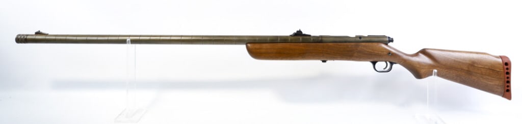 H&R Model 349 Gamester 12 Ga. Bolt Action Shotgun: Harrington & Richardson Model 349 Gamester bolt action shotgun in 12 gauge. The shotgun has a 36.75" threaded barrel and is in nice used condition. No serial number. FFL required for transfer. (773-9)