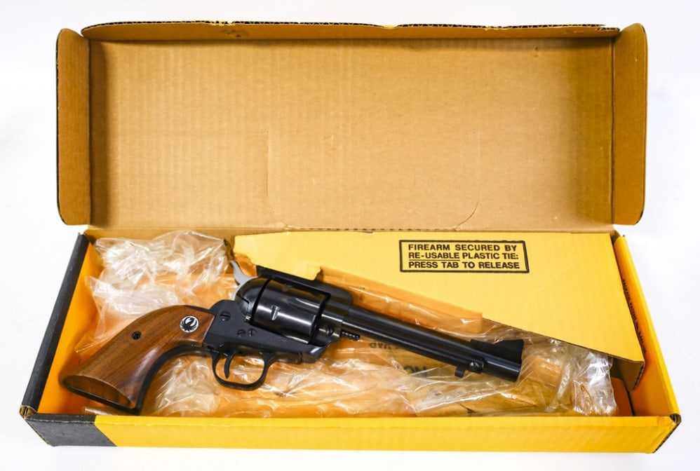 Ruger Old Model Blackhawk .44 Spl. 6-Shot Revolver: Ruger Old Model Blackhawk 6-shot revolver with both .44 Special. The blued revolver is in great condition and has a 5-1/2" barrel. Converted from .357 by Hamilton Bowen. Comes in Ruger box. SN: 30-071