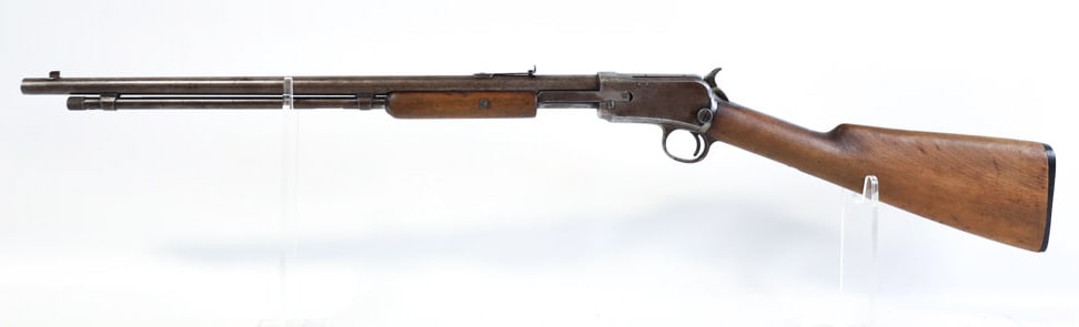Winchester Model 1906 .22 Short Pump Action Rifle: Winchester Model 1906 pump action rifle in .22 Short. The rifle has a 20" barrel and is in good condition with use wear, bore and rifling are fair. Manufactured in 1906. SN: 9156. FFL required for tra