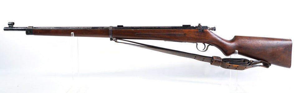 Savage Arms NRA Match .22 Cal. Bolt Action Rifle: Savage Arms NRA Match bolt action rifle in .22 caliber The rifle has a 25.5" barrel and is in good condition with use and age wear. missing the magazine, comes with leather sling. SN: 38145. FFL trans