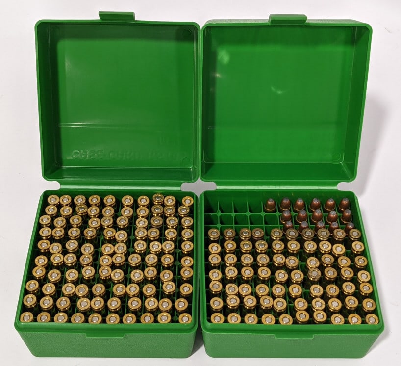 186 Rnds of Quality Reloaded .30 Carbine: 186 Rnds of Quality Reloaded .30 Carbine. Head stamps are marked US Commercial & Lake City and comes in two plastic Case-Gards.