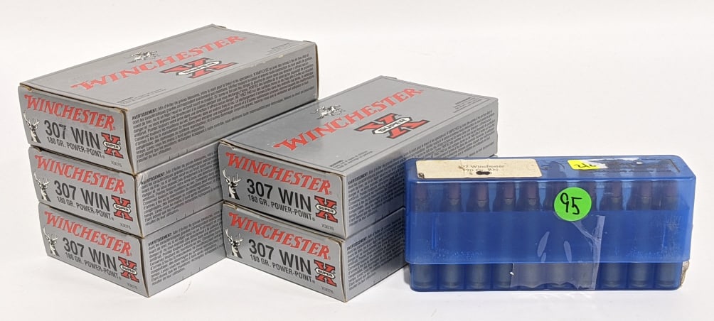133 Rounds of Winchester Super-X .307 Win: 133 Rounds of Winchester Super-X .307 Win. Comes in 20 round boxes and includes 170Gr & 180Gr Power-Point.