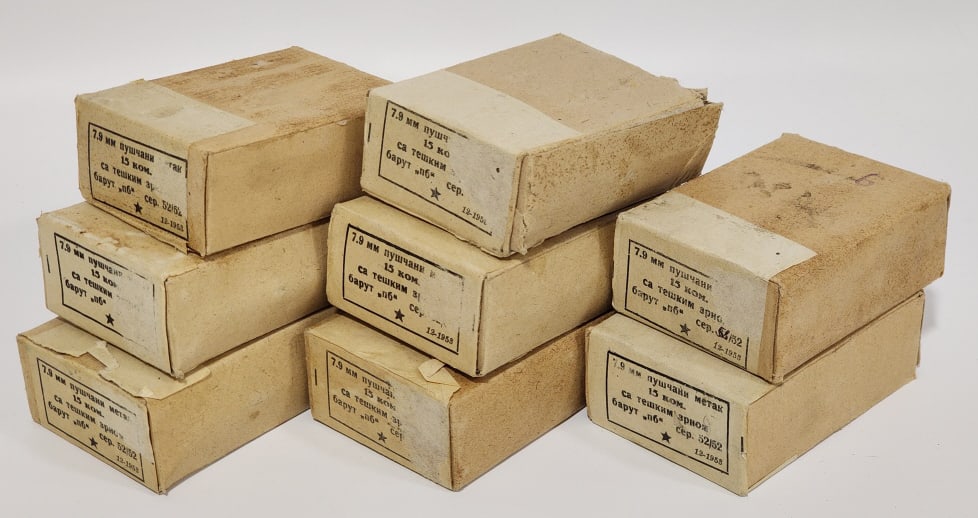 119 Rounds of Yugo Surplus 8mm Mauser: 119 Rounds of Yugo Surplus 8mm Mauser. Comes in 15 round boxes.