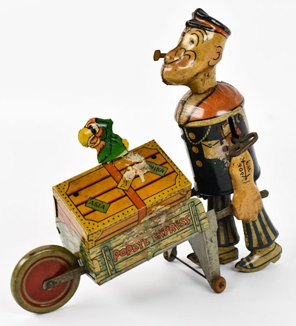 Marx Tin Windup Popeye Express w/ Baggage (1 of 9)