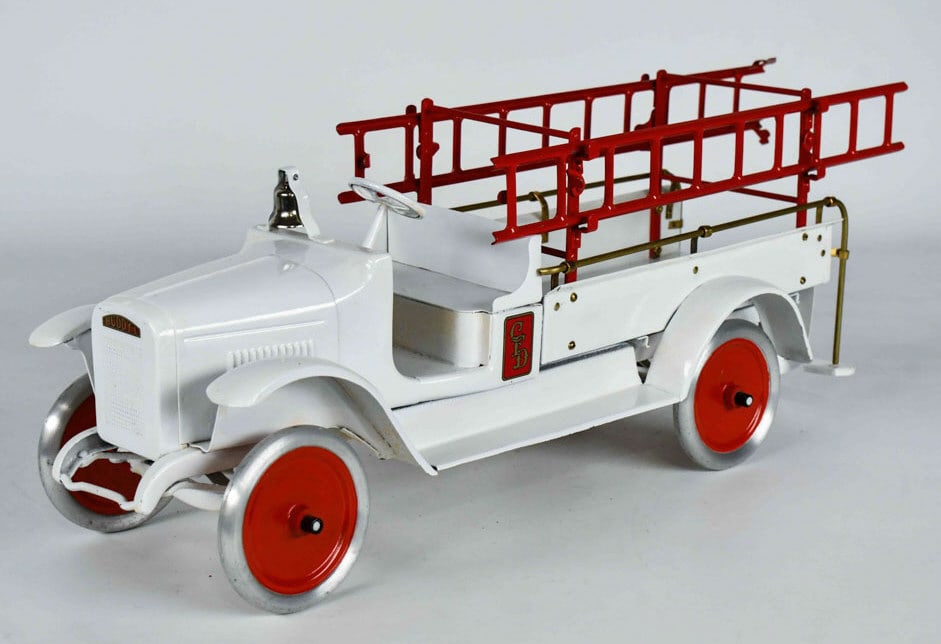 Custom White Buddy L Ladder Fire Truck (1 of 7)