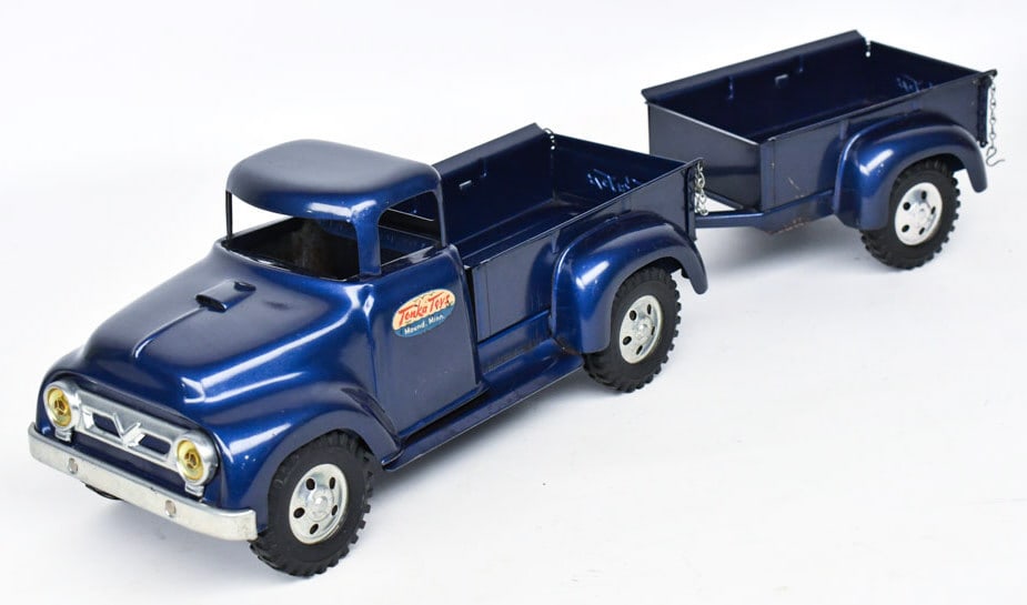 在庫処分セール Original Tonka Stepside Pickup Truck W/ Trailer ミニカー