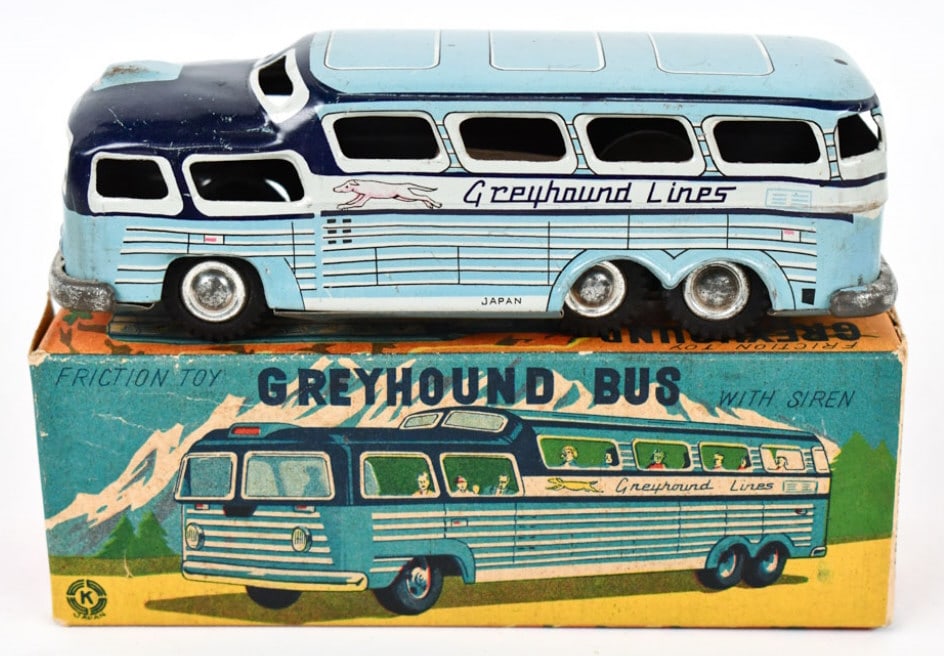Japan Tin Friction Greyhound Bus w/ Box (1 of 9)