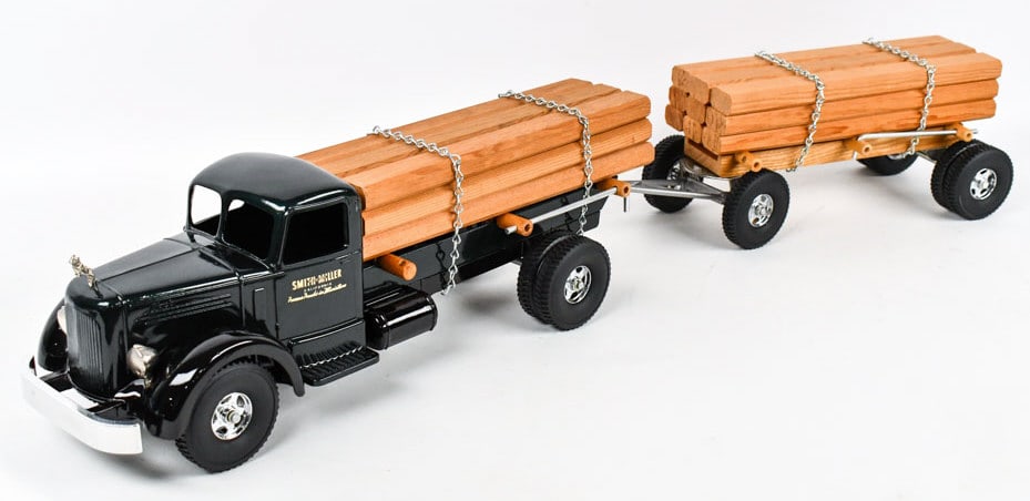 Restored Smith MIller L Mack Lumber Truck w/ Pup (1 of 11)
