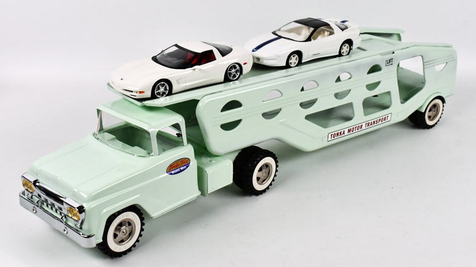 Custom Tonka Auto Transport Car Carrier w/ Cars (1 of 10)