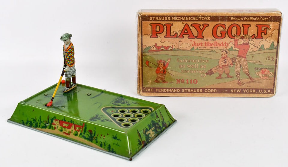 Ferdinand Strauss Tin Windup Play Golf w/ Box (1 of 11)