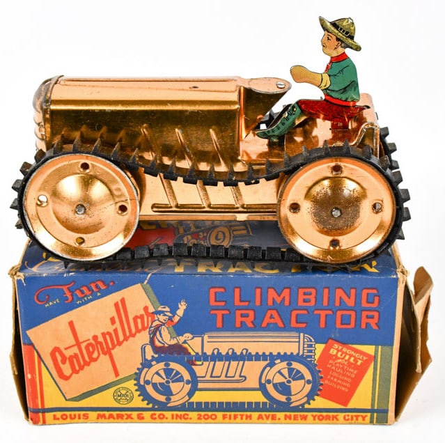 Marx Tin Windup Caterpillar Climbing Tractor w Box (1 of 10)