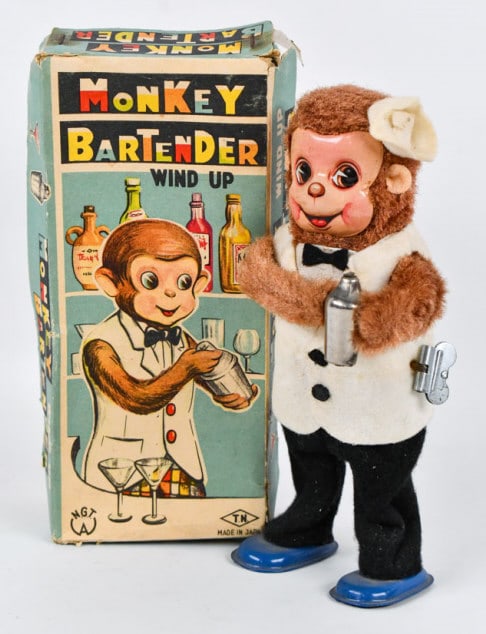 Japan Windup Monkey Bartender w/ Box (1 of 7)