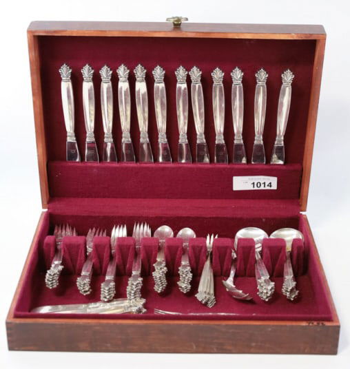 78 Pc. Georg Jensen "Acanthus" Sterling Silver Set (1 of 12)