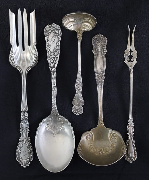 5 Pc. Mixed Pattern Sterling Silver Serving Pieces (1 of 5)