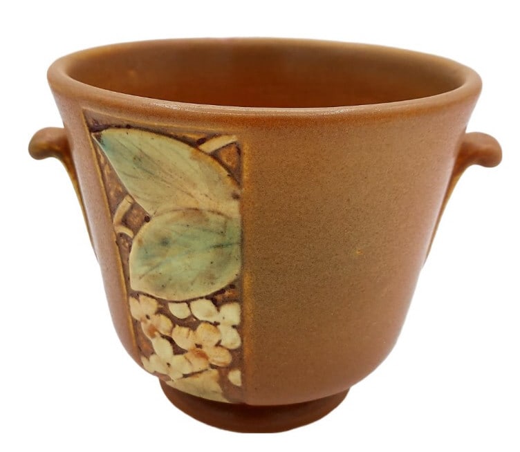 Weller Pottery Velva Brown Art Deco Cache Pot (1 of 7)