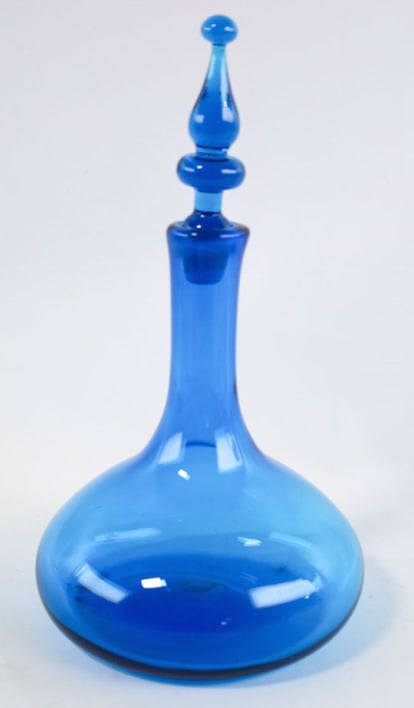 1965 Blenko Joel Myers Finial Stopper Decanter (1 of 6)