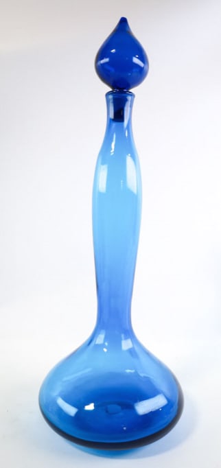 1958 Blenko Wayne Husted Turquoise Decanter (1 of 9)