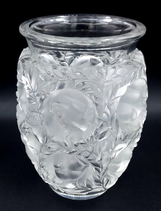French Lalique Crystal "Bagatelle" Vase (1 of 5)