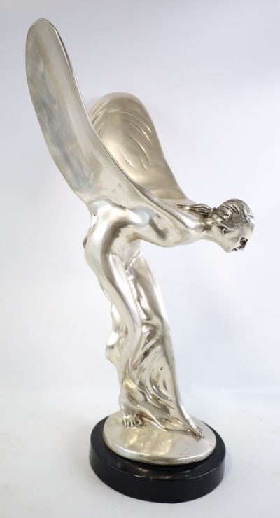 Silverplated Bronze "Spirit Of Ecstasy" Statue (1 of 7)