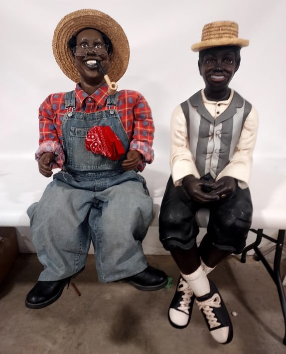 (2( African American Molded Plastic Seated Figures (1 of 13)