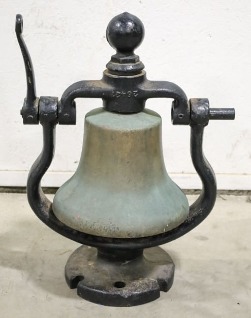 Antique Steam Locomotive 12" Bell With Yoke (1 of 6)