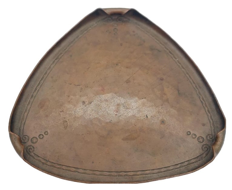 Roycroft Hammered Copper Small Triangle Tray (1 of 7)