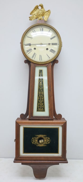Antique New Haven 8-Day Banjo Wall Clock (1 of 10)