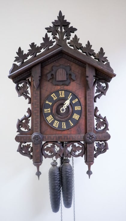 Antique German Carved Wood Cuckoo Clock (1 of 12)