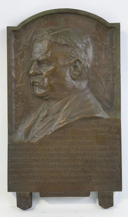 Theodore Roosevelt Bronze Plaque With Quote (1 of 2)