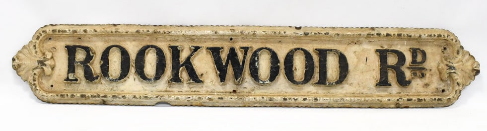 4ft Early Rookwood Road Cast Metal Sign (1 of 7)
