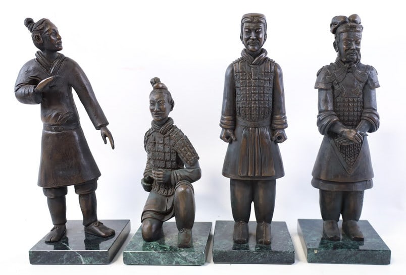 Lot Of Four AGI Chinese Soldier Statues (1 of 9)