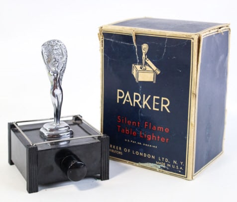 Art Deco Parker Silent Flame Table Lighter In Box (1 of 11)