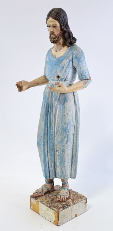 Antique Hand-Carved Wood Santo Statue Of Christ (1 of 14)