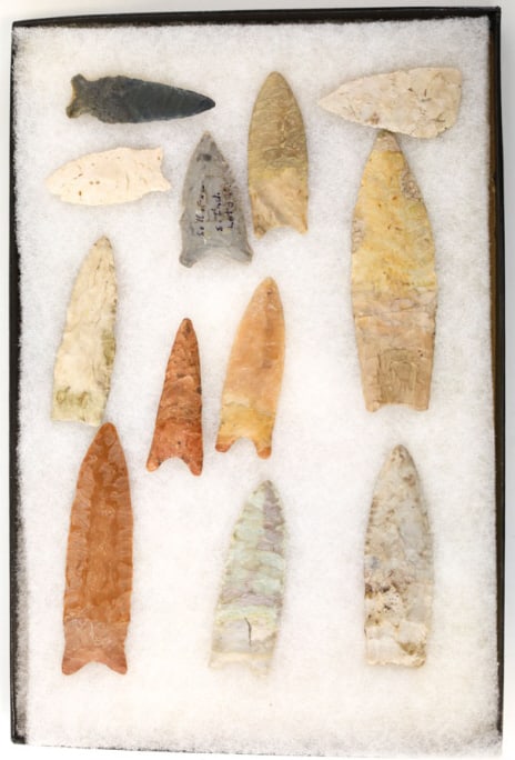 Lot Of 12 Native American Arrow & Spear Heads (1 of 4)