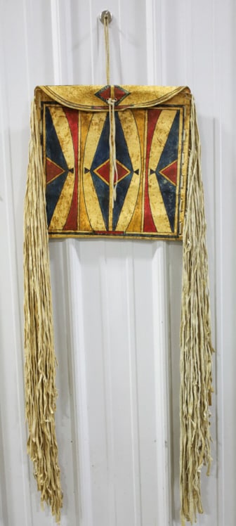 Painted Fringed Sioux Parfleche Envelope (1 of 8)