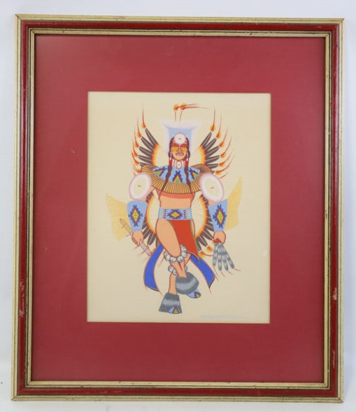 Watercolor By Cheyenne Artist Archie Blackowl (1 of 7)