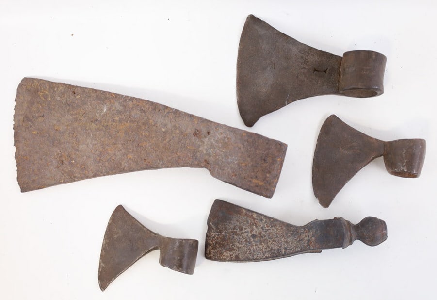 Lot Of 5 Native American Axe Heads (1 of 4)