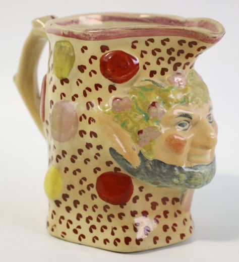 Circa 1800-1820 Staffordshire Bacchus Pottery Jug (1 of 8)