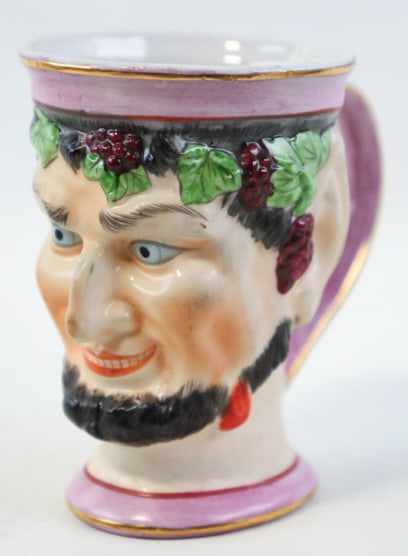 C. 1880 Bacchus Hand Painted Porcelain Jug (1 of 7)