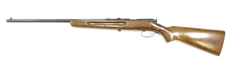 Stevens Springfield Model 53-B .22 Bolt Action: Stevens Springfield Model 53-B .22 Bolt Action Rifle. The single shot rifle is in nice used condition with a 24 inch barrel. Bore is extremely clean. Barrel reads Stevens Peerless. Rifle shoots S-L-LR