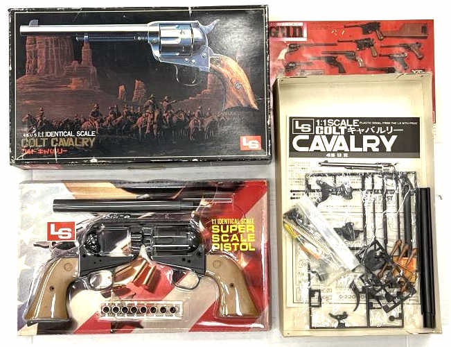 LS Colt Cavalry Toy Revolver NIB: LS Colt Cavalry Toy Revolver NIB. This toy revolver has never been opened from the plastic. Box does show wear . 1/1 Scale