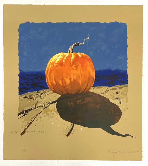 Jamie Wyeth "Sea Pumpkin" Signed Lithograph: Jamie Wyeth "Sea Pumpkin" Signed and Numbered Lithograph No. 173/300. Lithograph is in good condition *framed measures 25.5in x 28.5in