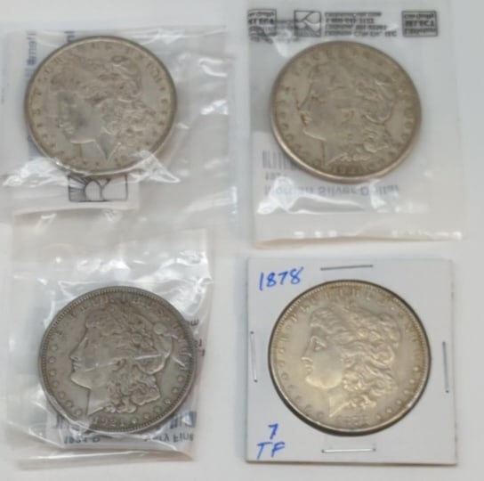 1878 and 1921 Morgan Silver Dollars: 1878, 1921, 1921-D, 1921-S Morgan Silver Dollars