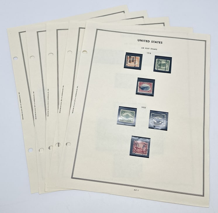1918-1952 U.S. 5 to 80 Cents Air Post Stamps (1 of 15)