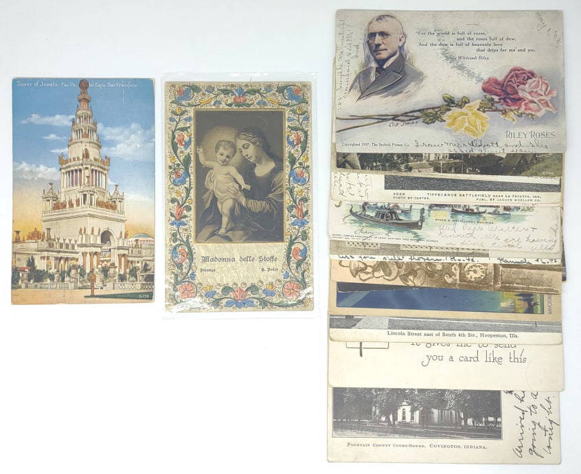 (17) Vintage Postcards Auction