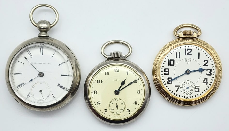 (3) Elgin Pocket Watches (1 of 6)