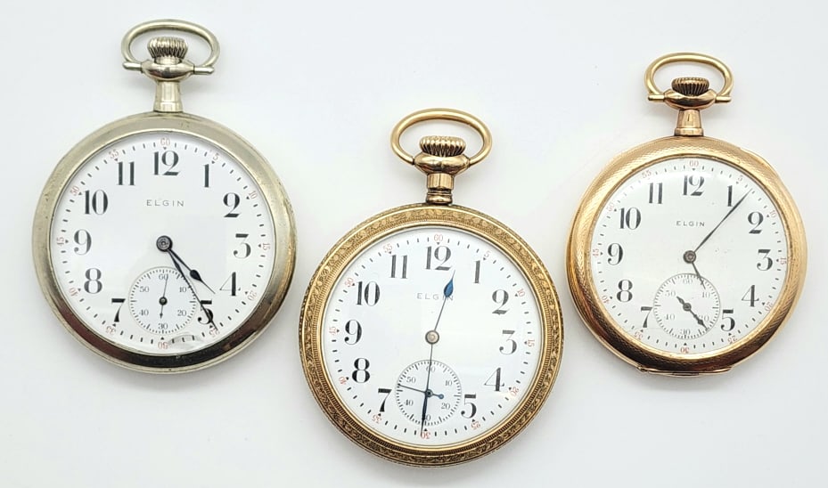 (3) Elgin Pocket Watches (1 of 6)