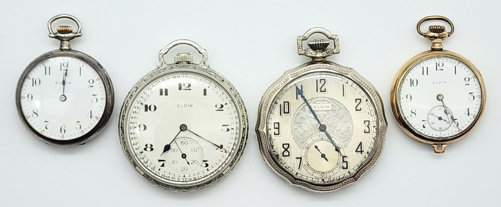 (4) Elgin Pocket Watches (1 of 8)